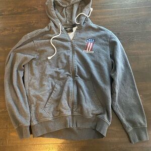 Harley-Davidson Gray Hoodie with Patriotic Logo